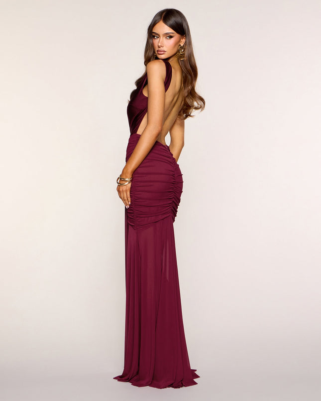 Myra Mesh Open Back Formal Dress