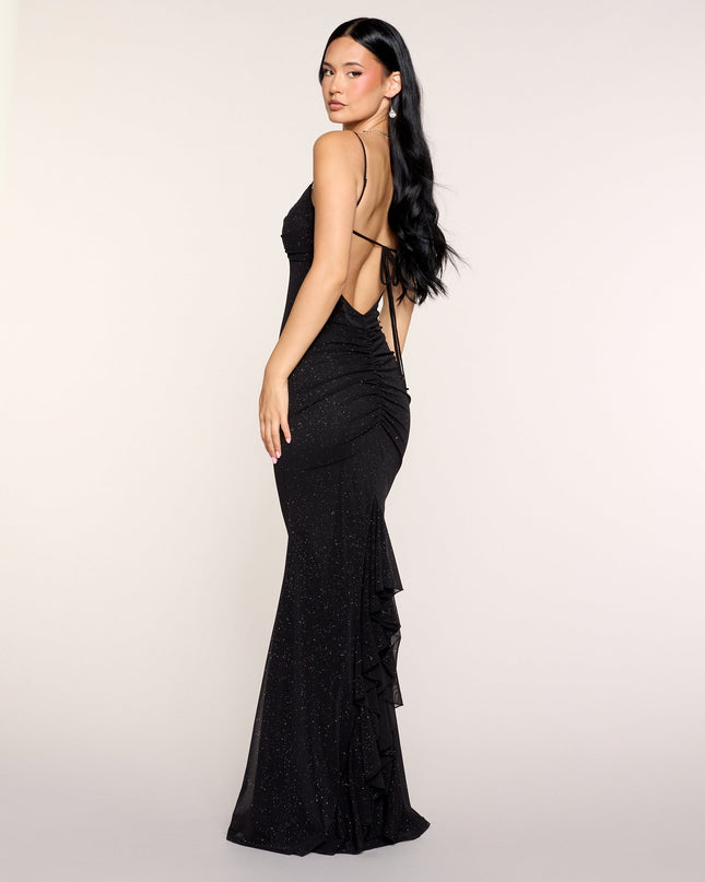 Lana Formal Ruched Glitter Mermaid Dress