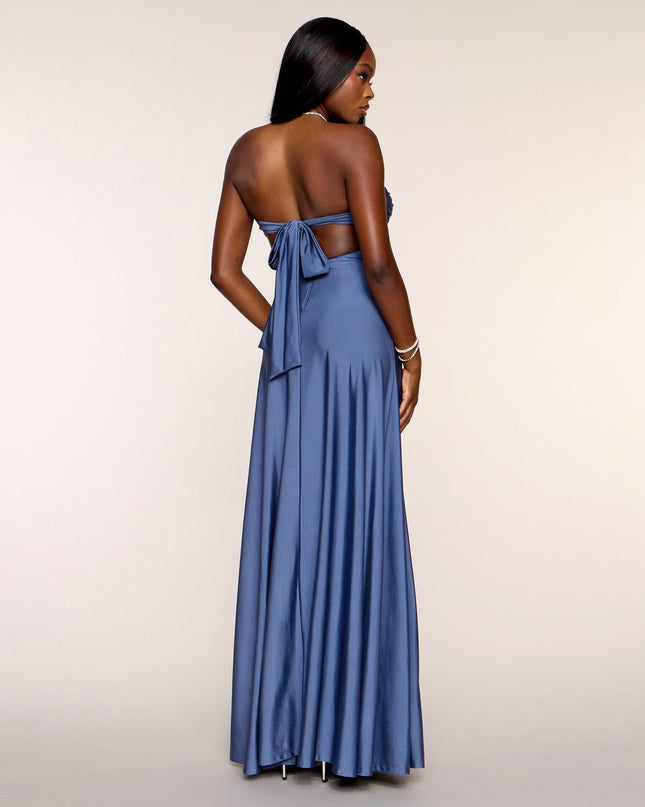 Madeline Strapless Tie-Back A-Line Dress
