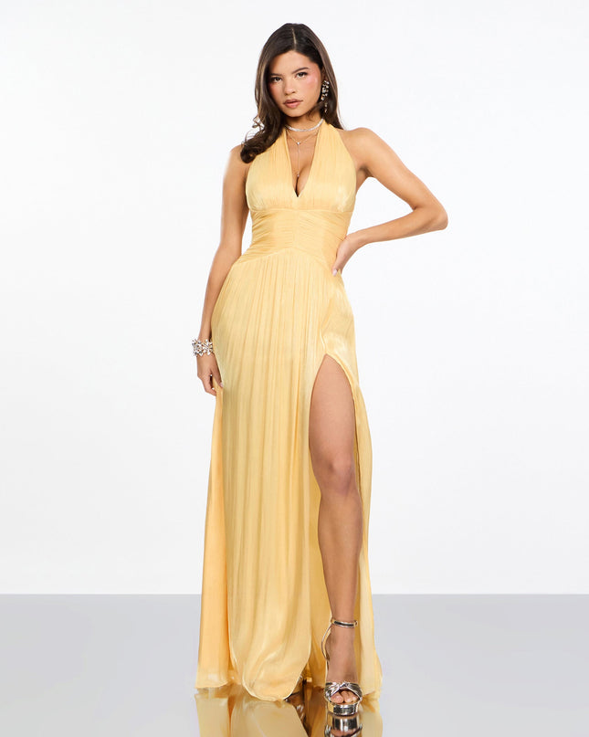 Malinda Satin A-Line Formal Dress