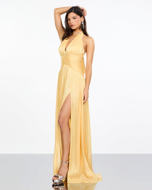 Malinda Satin A-Line Formal Dress