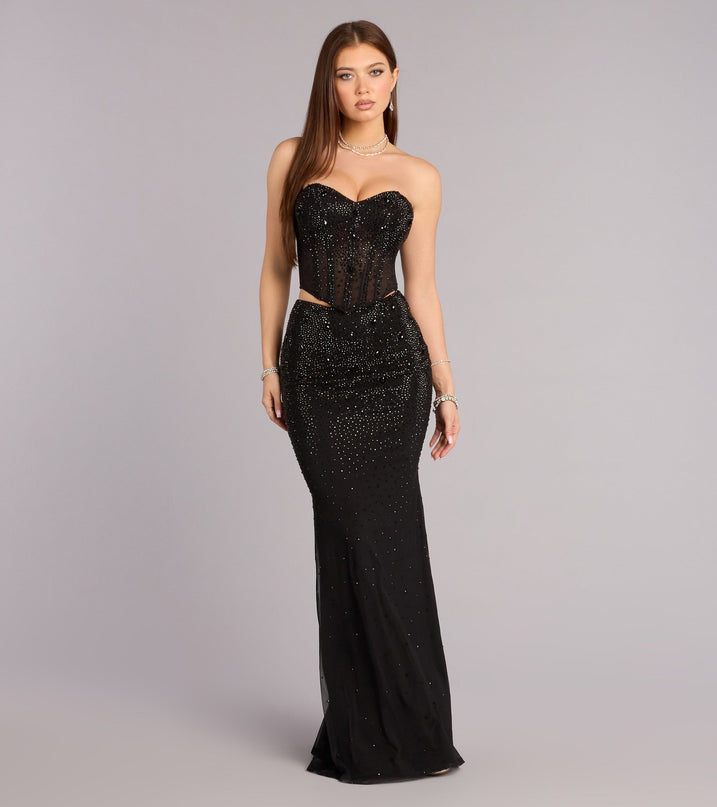 Joanna Rhinestone Two-Piece Formal Set