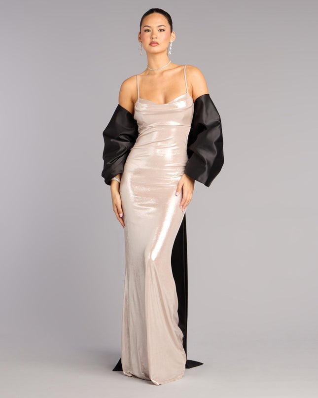 Bow Steals the Show Satin Wrap Shawl