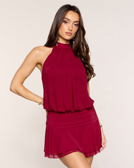 Keep It Cute Halter Mini Dress
