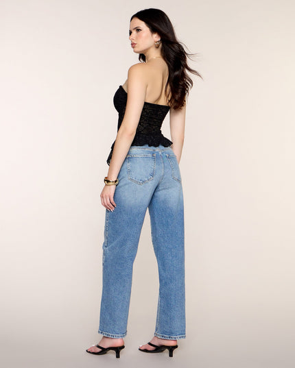 Ruffle Rumor Lace Tube Top