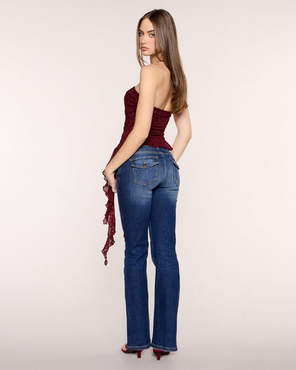 Ruffle Rumor Lace Tube Top