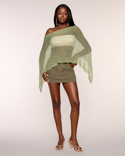 Sunkissed Stroll Knit Poncho