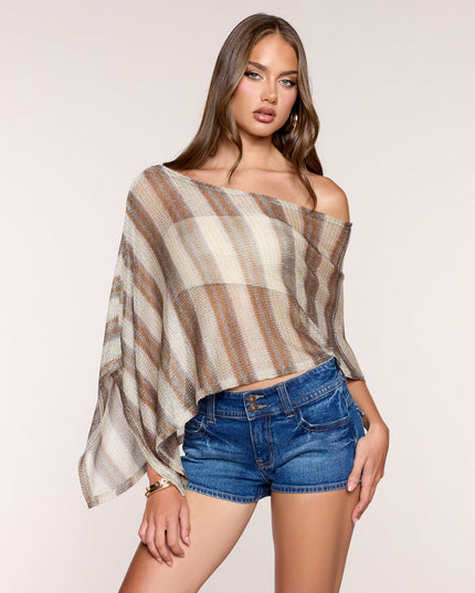 Warm Breeze One Shoulder Poncho
