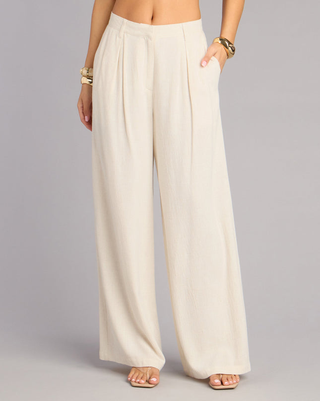 Effortlessly Polished Linen-Blend Trouser Pants