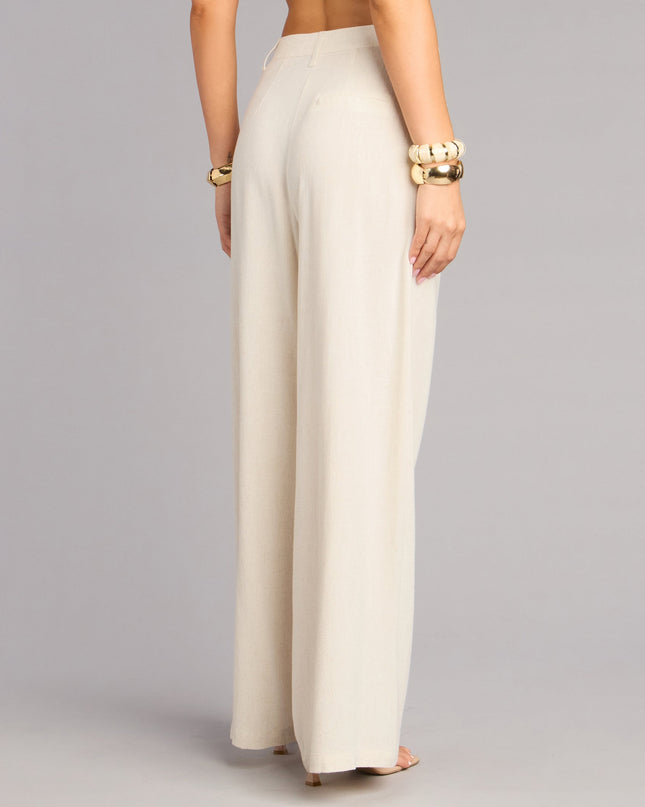 Effortlessly Polished Linen-Blend Trouser Pants