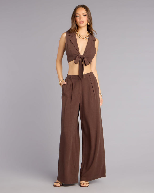 Effortless Look Linen-Blend Trouser Pants