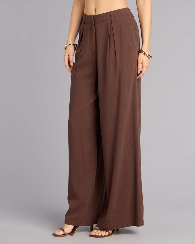 Effortless Look Linen-Blend Trouser Pants