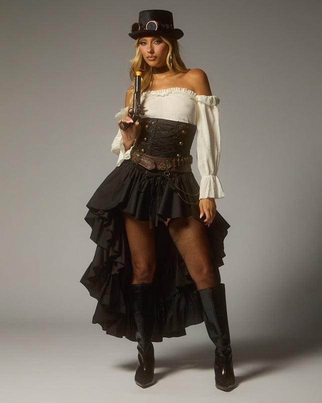 Steampunk Western Outlaw Six-Piece Costume Set