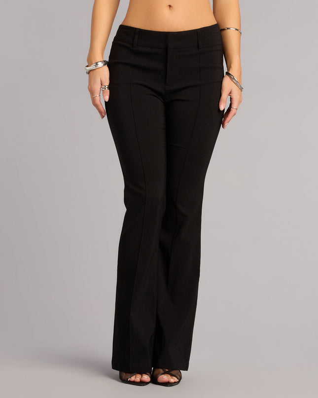 Sleek Polish High-Rise Flare Trouser Pants