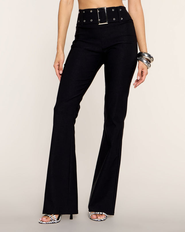 Flare Affair Belted High-Rise Pants