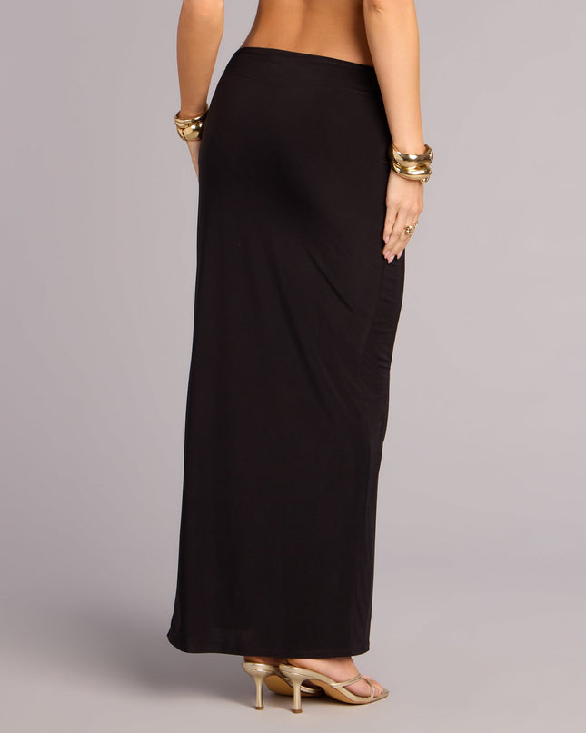 Going Somewhere Wrap Slit Maxi Skirt