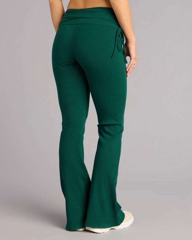 Lounge Goals Rib Knit Flare Pants