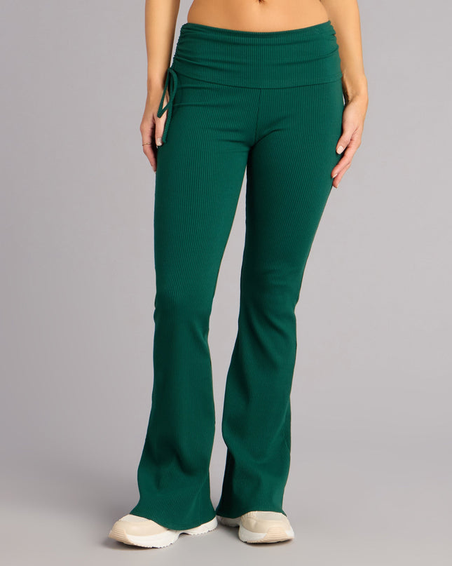 Lounge Goals Rib Knit Flare Pants