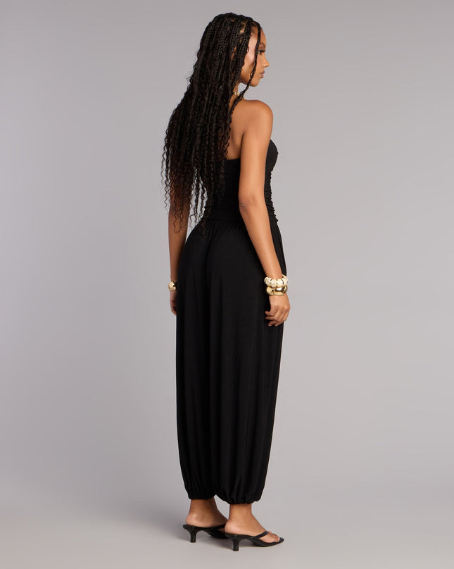 Low Effort Luxe Strapless Jumpsuit