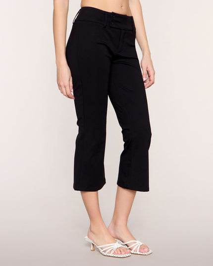 Double Take Low-Rise Flared Capri Pants