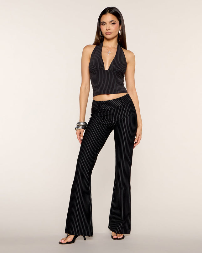Line Up Pinstripe Flare Pants