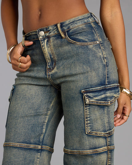 Off Duty Cargo Denim Pants
