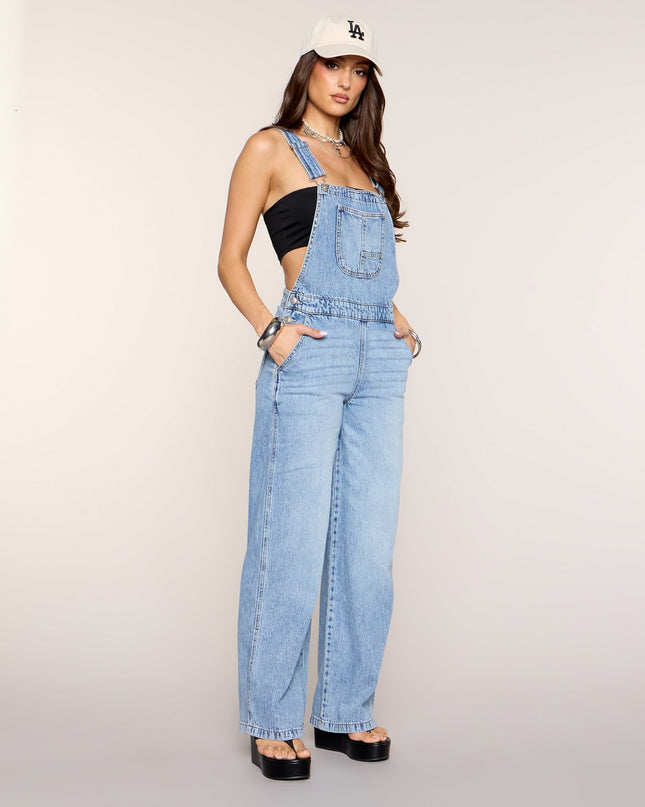 Daily Uniform Straight-Leg Denim Overalls