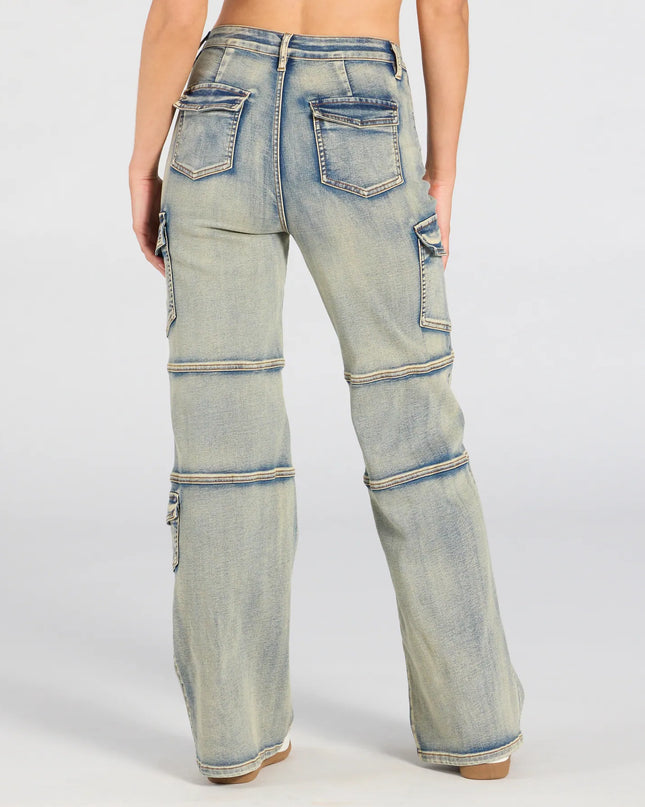 Cutie In Cargo High-Rise Denim Jeans