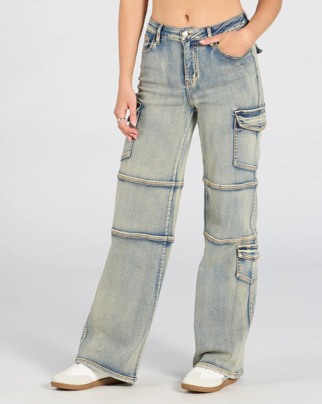 Cutie In Cargo High-Rise Denim Jeans