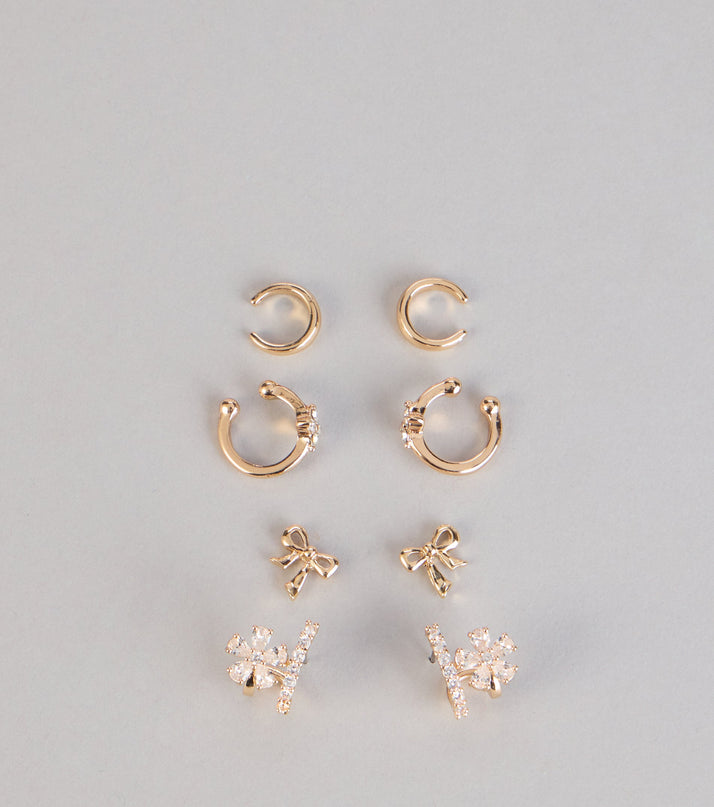Pretty Extras Three-Pack Earring Set