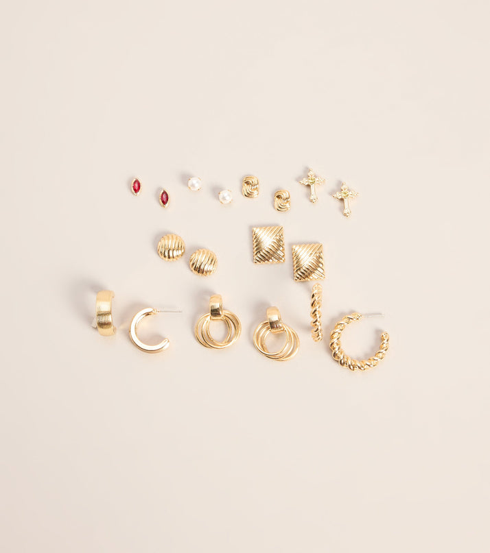 Pick Your Mood Nine-Pack Earrings Set