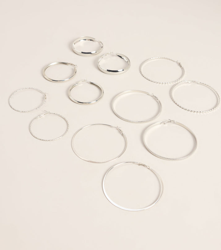 Pick Your Hoop Six-Pack Earring Set