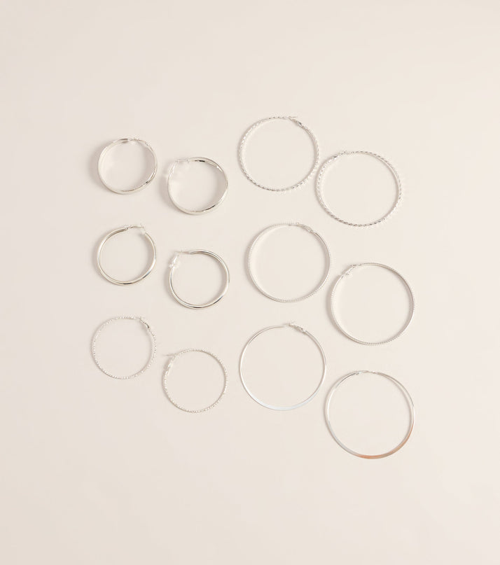 Pick Your Hoop Six-Pack Earring Set