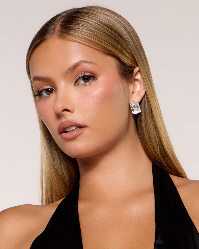 Instant Glam Rhinestone Statement Stud Earrings