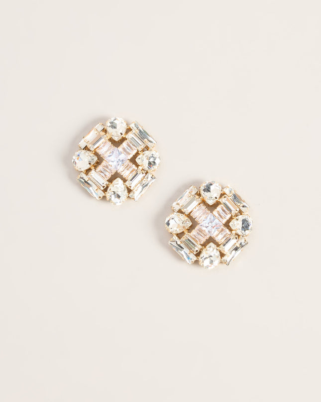 Plans Got Sparkly Rhinestone Stud Earrings