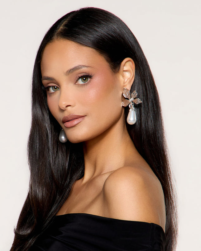 Petal Proof Floral Pearl Drop Earrings