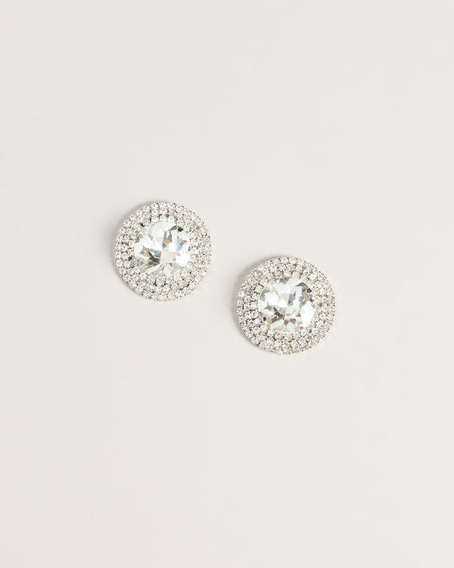 Maximum Spark Rhinestone Stud Earrings