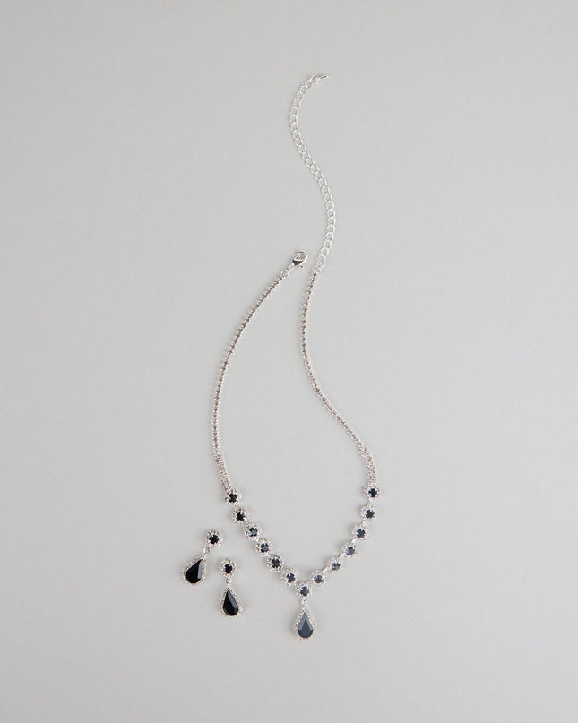 Luxe Beauty Rhinestone Necklace And Earrings Set