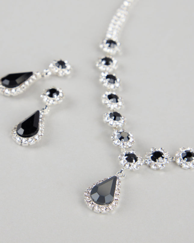 Luxe Beauty Rhinestone Necklace And Earrings Set