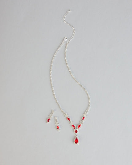 Regal Glow Necklace And Earrings Set