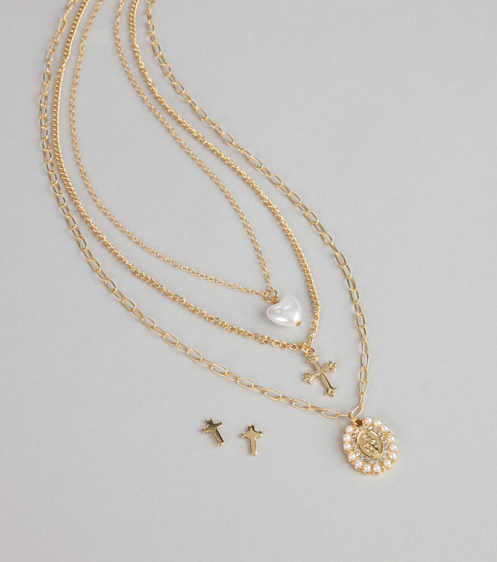 Golden Grace Necklace And Earrings Set