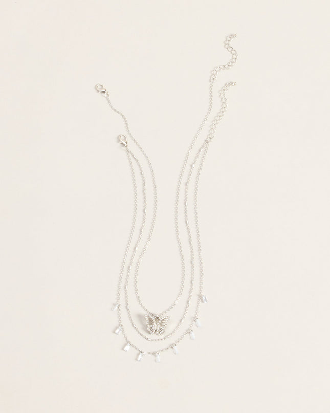 Delicate Drama Butterfly Necklace Set