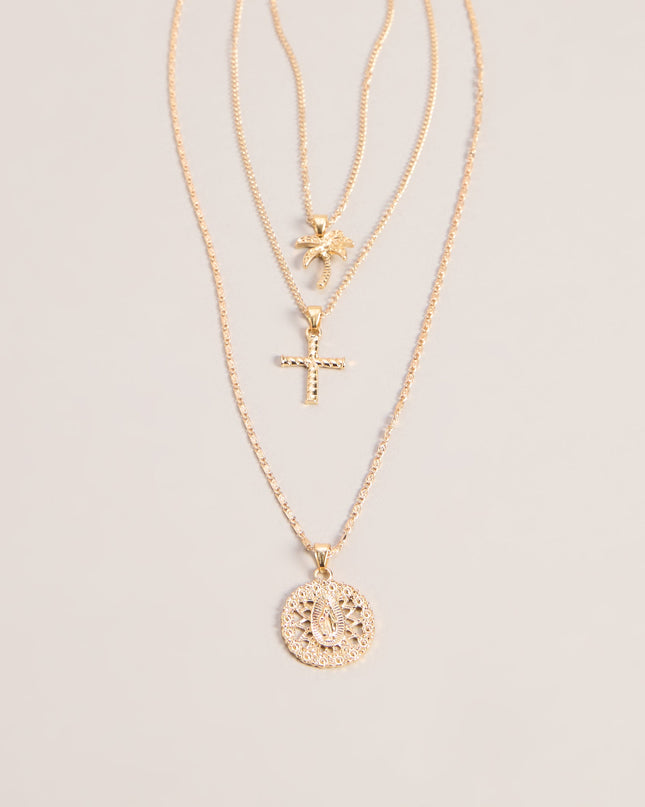 Effortless Stack Layered Charm Necklace