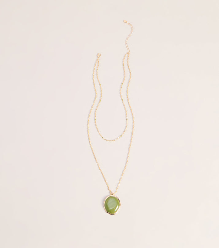 Worth The Double Take Pendant Necklace