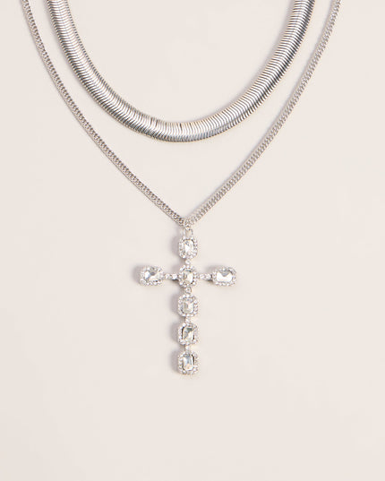 Spark Verdict Cross Necklace Set