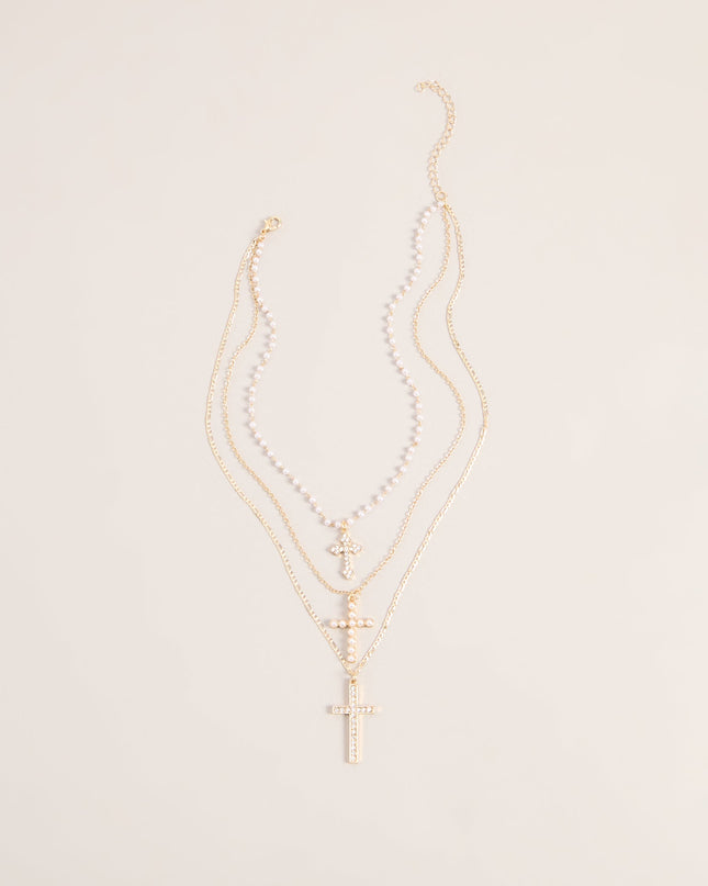 Faithfully Styled Cross Charm Necklace