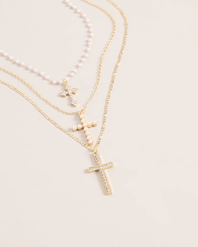 Faithfully Styled Cross Charm Necklace