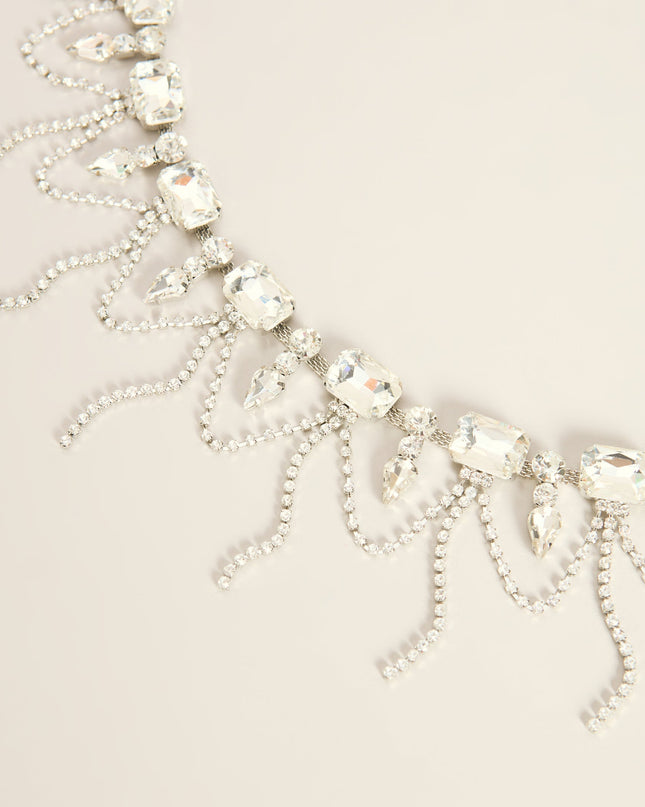 Drip Detail Rhinestone Choker Necklace