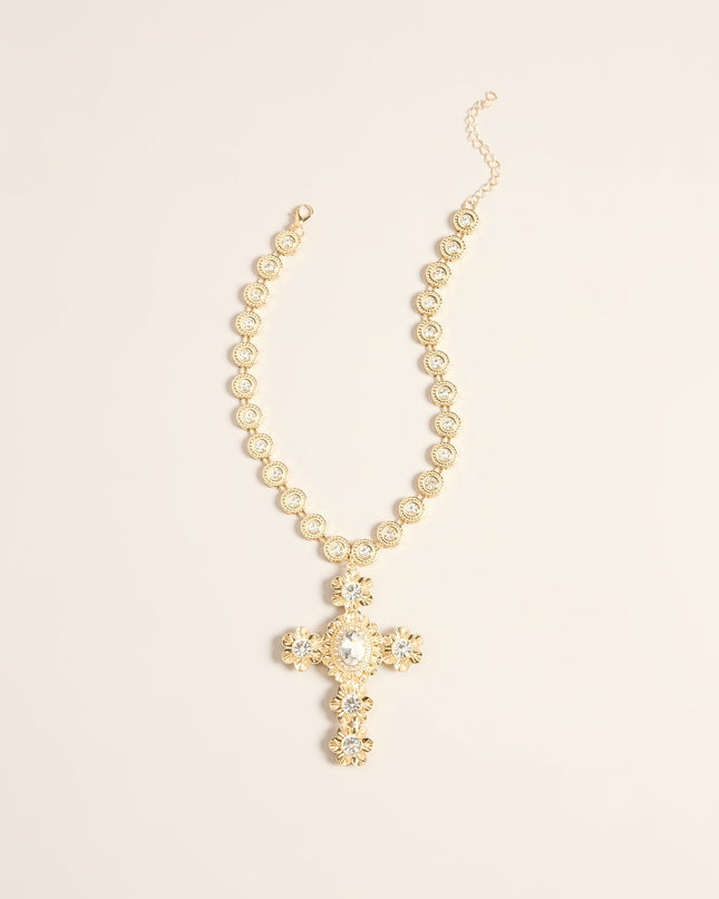 Cross The Line Statement Necklace