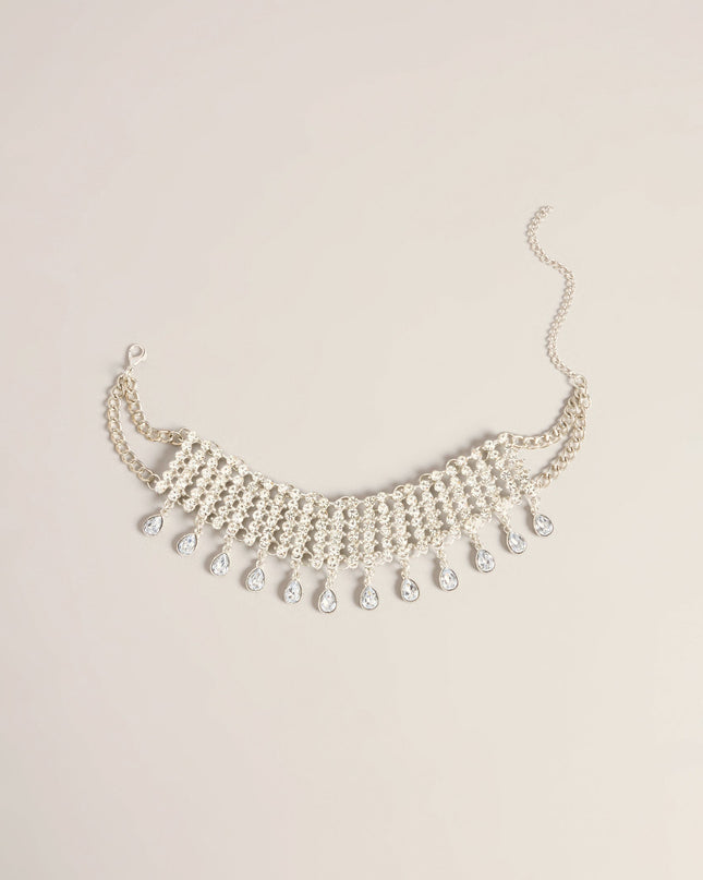Drama Drop Rhinestone Choker Necklace